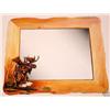 Image 1 : "MOOSE" -  HAND CARVED WOOD MIRROR
