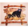 Image 1 : "MOTHER BEAR AND CUBS"  -   WOOD CARVING  -  QUALITY