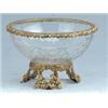 Image 1 : FINE CRYSTAL BOWL WITH BRASS