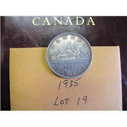 1935 Canadian Silver Dollar