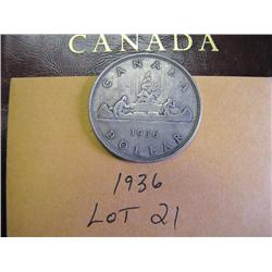 1936 Canadian Silver Dollar