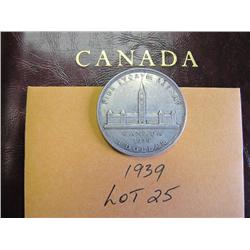1939 Canadian Silver Dollar