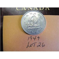 1949 Canadian Silver Dollar