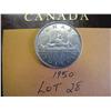 Image 1 : 1950 Canadian Silver Dollar 