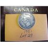 Image 2 : 1951 Canadian Silver Dollar 