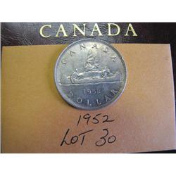 1952 Canadian Silver Dollar 