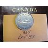 Image 1 : 1955 Canadian Silver Dollar 