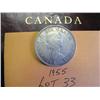 Image 2 : 1955 Canadian Silver Dollar 