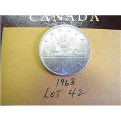1963 Canadian Silver Dollar