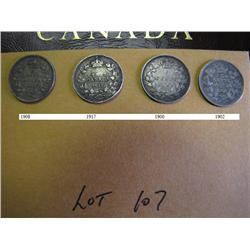 Canadian 5 Cents Small Set of 4