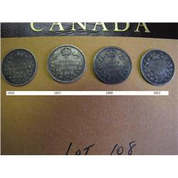 Canadian 5 Cents Small Set of 4