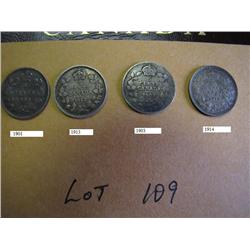 Canadian 5 Cents Small Set of 4