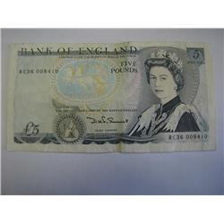 5 Pound English Note 