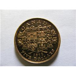 1912 Canadian 5$ Gold Coin