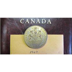Gold Plated 1967 20 Dollar Canadian Coin