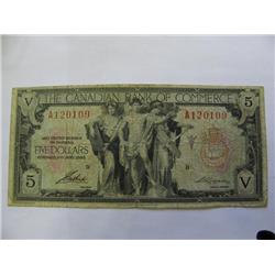 Bank of Commerce 5 Dollars 1935