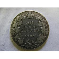 1909 Canadian 50 Cent Coin