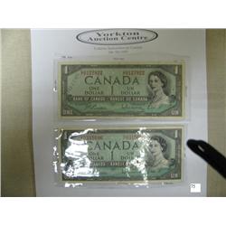 1954 Canadian 1$ Notes