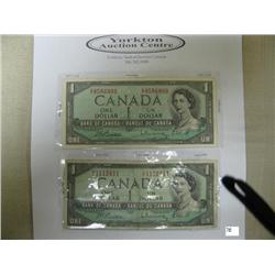 1954 Canadian 1$ Notes