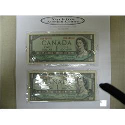1954 Canadian 1$ Notes