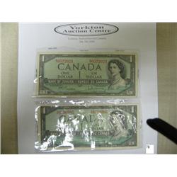 1954 Canadian 1$ Notes
