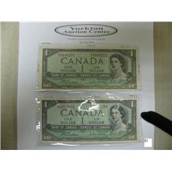 1954 Canadian 1$ Notes