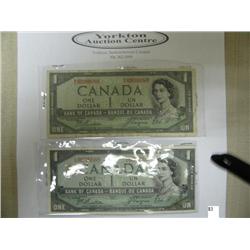 1954 Canadian 1$ Notes