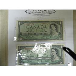 1954 Canadian 1$ Notes