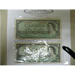 1954 Canadian 1$ Notes