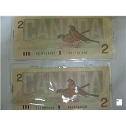 1986 Canadian 2$ Notes