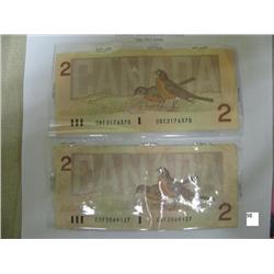 1986 Canadian 2$ Notes