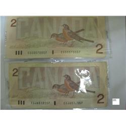 1986 Canadian 2$ Notes