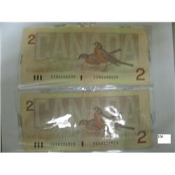 1986 Canadian 2$ Notes