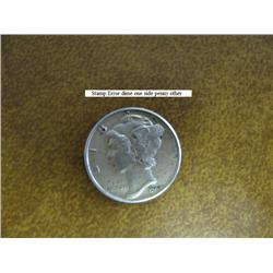 1944 US Dime Wheat Penny Stamp Error