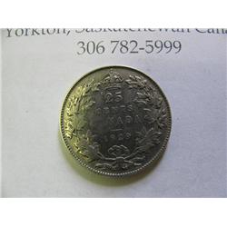 1929 - 25 Cent Canadian