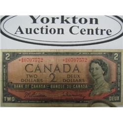 1954 Canadian 2$ Note