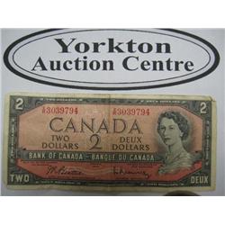 1954 Canadian 2$ Note