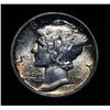 Image 6 : ***RARE    Rainbow Toned 1917-d Liberty Head 'Mercury' Dime Grades Gem Uncirculated ms66 FSB  RARE**