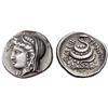 Image 1 : Phokis. Delphi. Hemidrachm, 336 - 335 BC. AR 3.07 g., 6'.