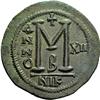 Image 3 : Byzantine Emp. Justinian I. Follis year 12 / 538-9, Æ 23.68g.