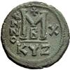 Image 3 : Byzantine Emp. Justin II. Follis year X / 574-5, Æ 13.32g.