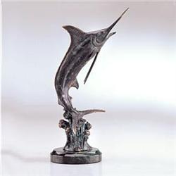 Hunting Marlin Bronze Sculpture