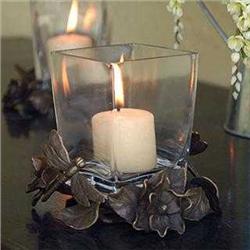 Magnolis & Dragonfly Candle Holder /Vase