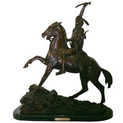 Scalp Bronze Sculpture by Frederick Remington