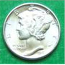 Three 1941-D Brilliant Uncirculated Mercury Dimes