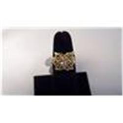14K Gold Ladies Ring, Diamond Cut, 3.5Gr