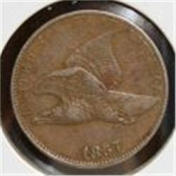 RARE 1857 Flying Eagle Cent/Penny VG