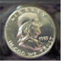 1955 Brilliant Uncirculated Franklin Half Dollar