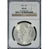 Image 1 : 1887 RARE NGC MS66 Morgan Silver Dollar