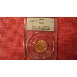 1906-S $5 Gold Liberty PCGS AU55